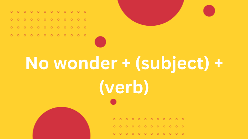 常用口语句型之 “No wonder + 主语 + 动词” 的用法